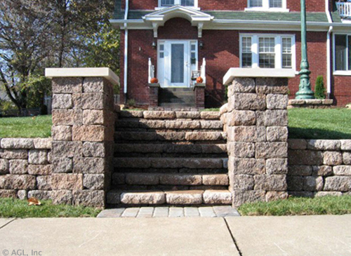 stone columns and steps